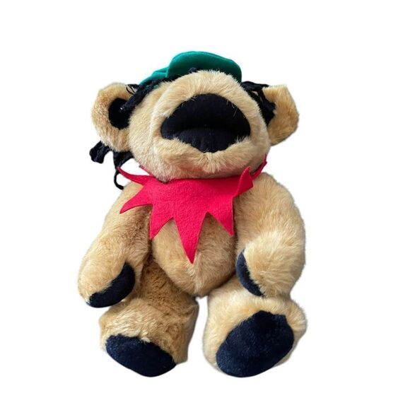 Steven Smith Red Collar Grateful Dead Jointed Rasta Bear Stuffed Plush 12" - Picture 4 of 9